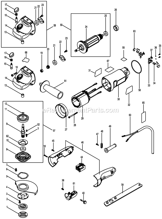 Page A Diagram and Parts List for FS8500AG Type 1 Black and Decker Sander Grinder